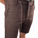 Herringbone Drawstring Shorts
