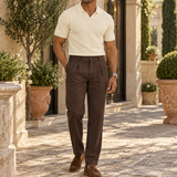 Premium Knit Polo Ecru